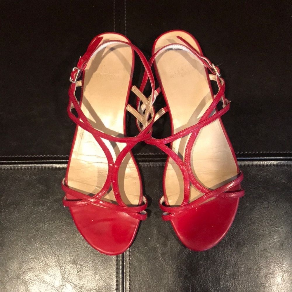 Stuart Weitzman Red Patent Sandals